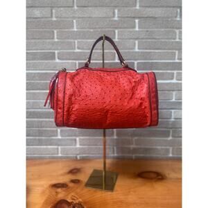 Authentic Gucci Ostrich Leather Boston Bag – Rare Luxury Designer Bag